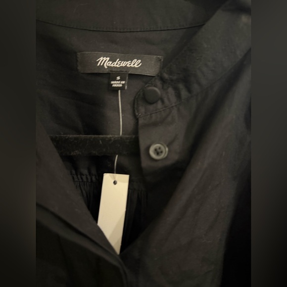 Madewell Poplin Shirred Button-Up Shirt NWT - Picture 8 of 12